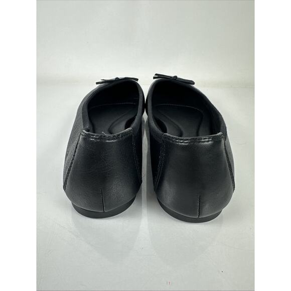 BORN Brin Ballerina Bow Ballet Black Comfort Flats LEATHER Size 11M - Picture 4 of 8